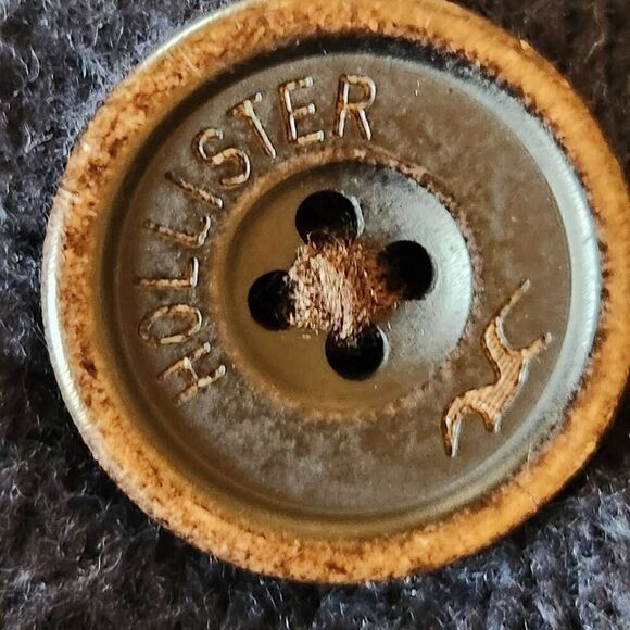 Hollister small dark navy blue button-up cardigan sweater wool preppy womens - Picture 8 of 8